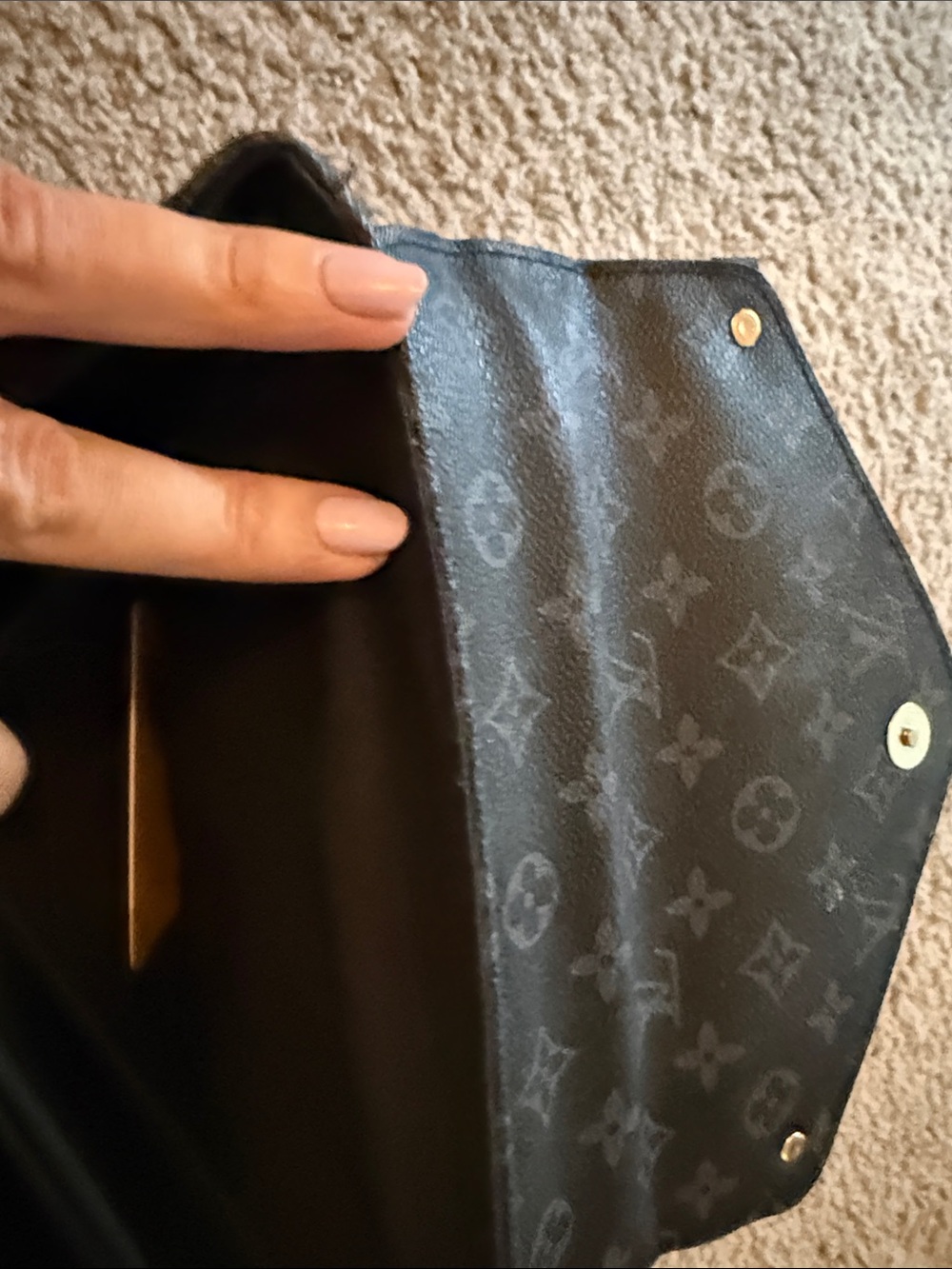 Louis Vuitton Black  Monogram Top-Handle Satchel with Gold LV Hardware - Picture 7 of 10